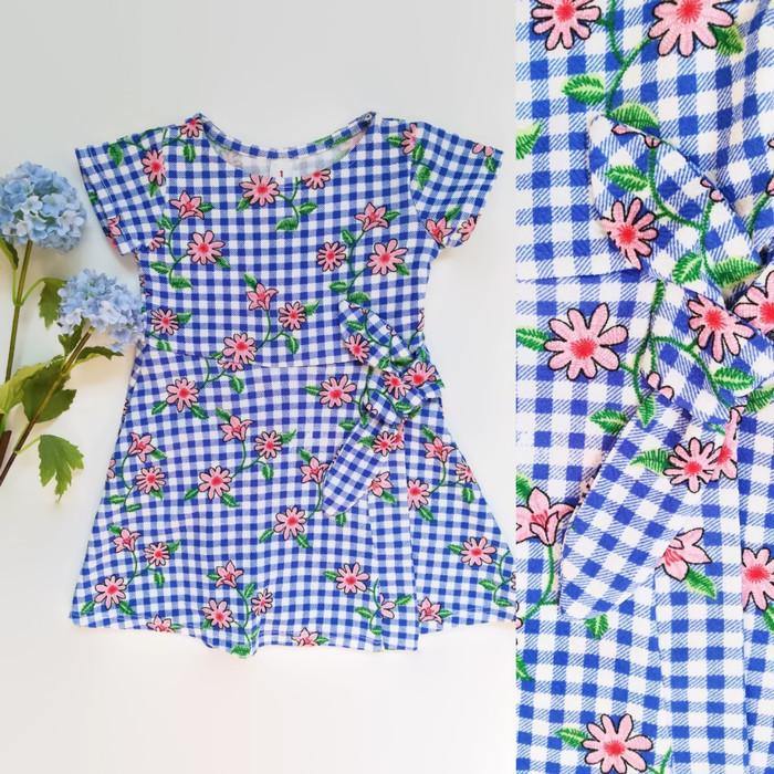 VESTIDO CUADROS AZULES - Mibebu -  Ropa Infantil