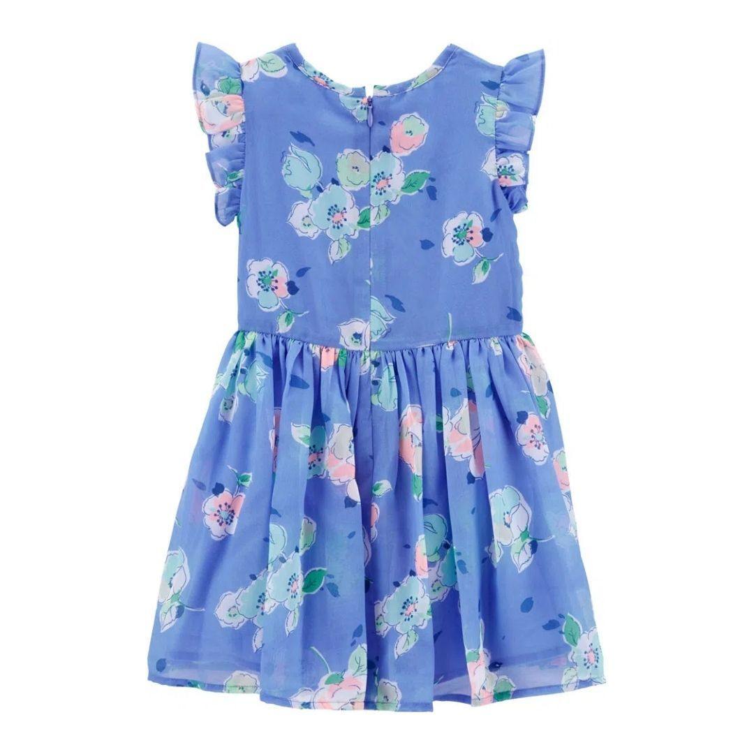 VESTIDO OSHKOSH FLORAL AZUL NIÑA - Mibebu -  Ropa Infantil