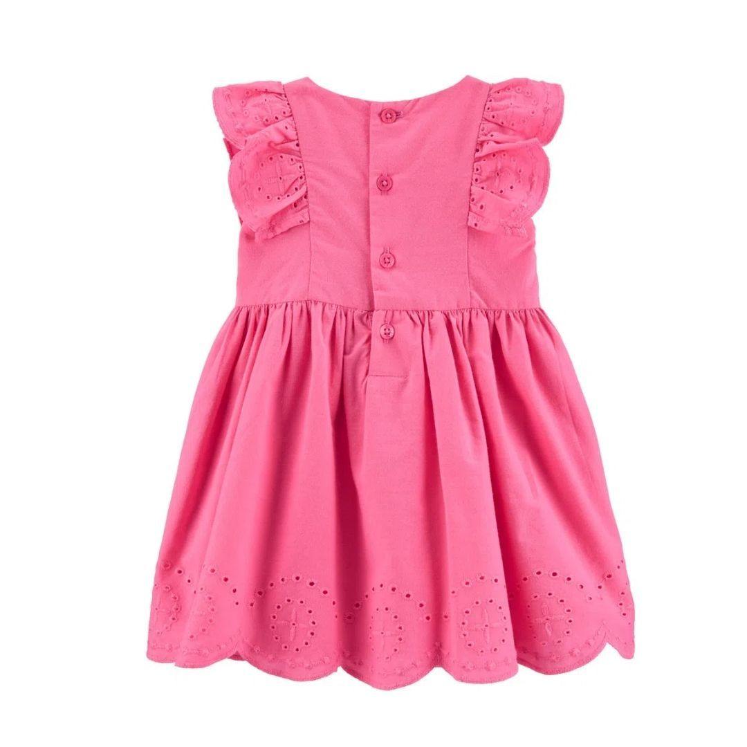 VESTIDO CARTERS ROSA BORDADO NIÑA - Mibebu -  Ropa Infantil