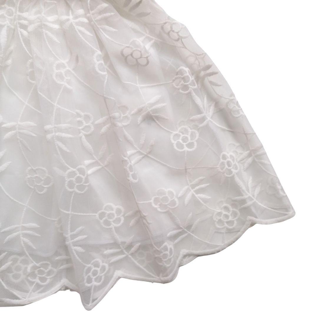 VESTIDO  ENCAJE  BLANCO  NIÑA - Mibebu -  Ropa Infantil