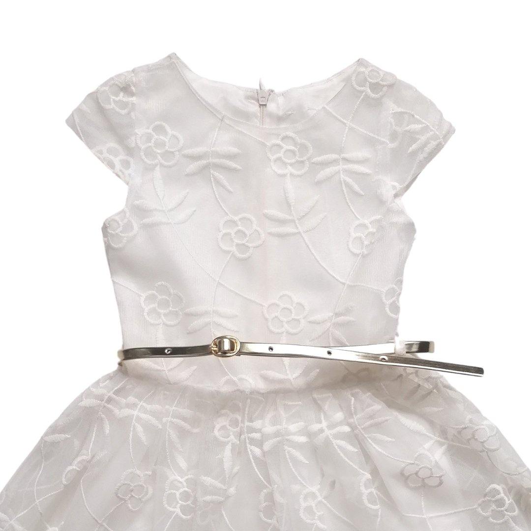 VESTIDO  ENCAJE  BLANCO  NIÑA - Mibebu -  Ropa Infantil