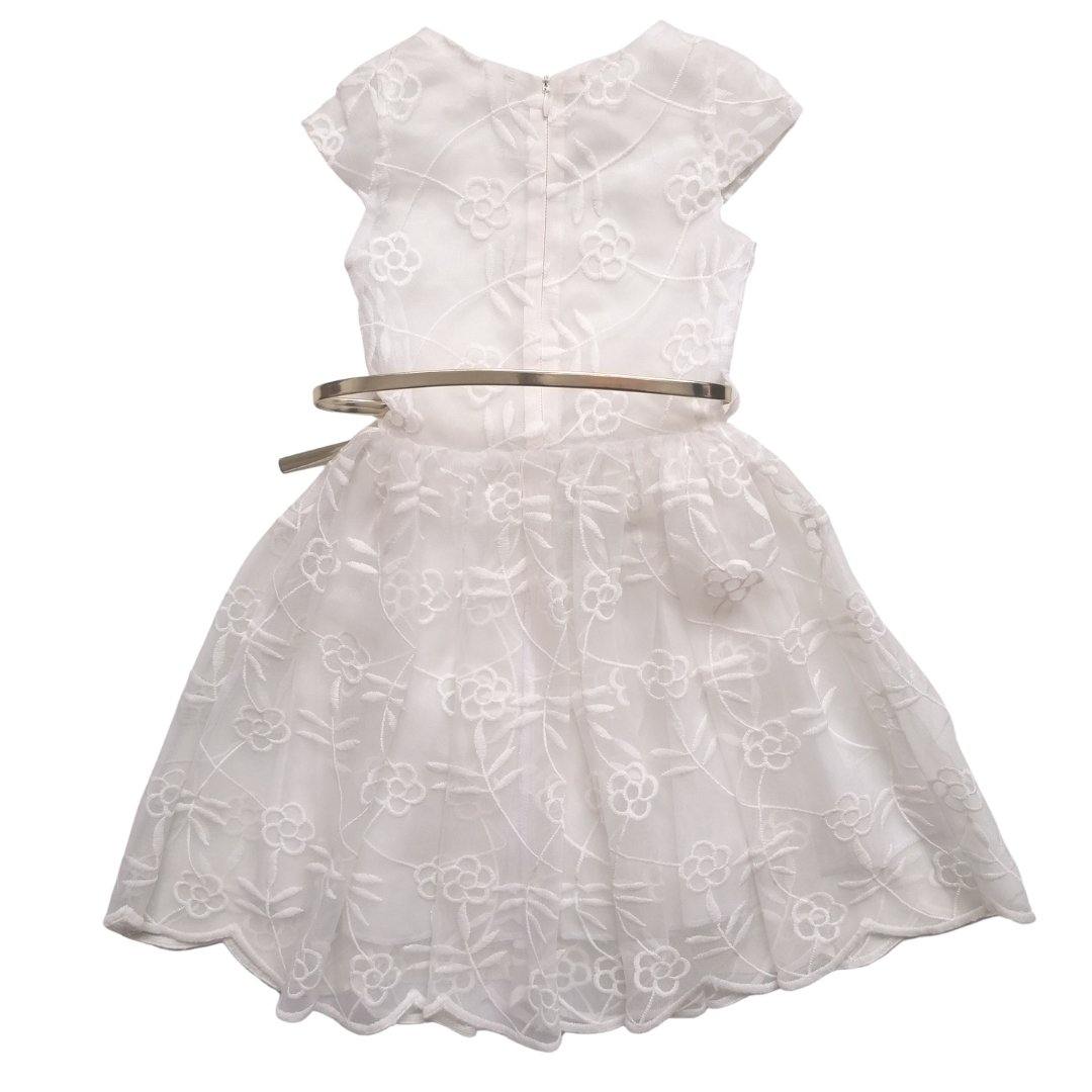 VESTIDO  ENCAJE  BLANCO  NIÑA - Mibebu -  Ropa Infantil