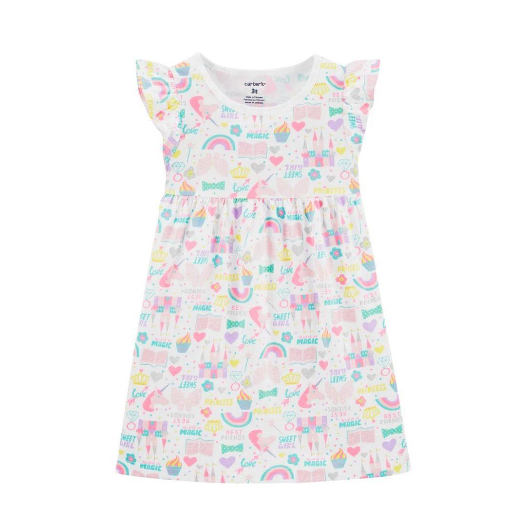 VESTIDO BLANCO CARTERS NIÑA - Mibebu -  Ropa Infantil