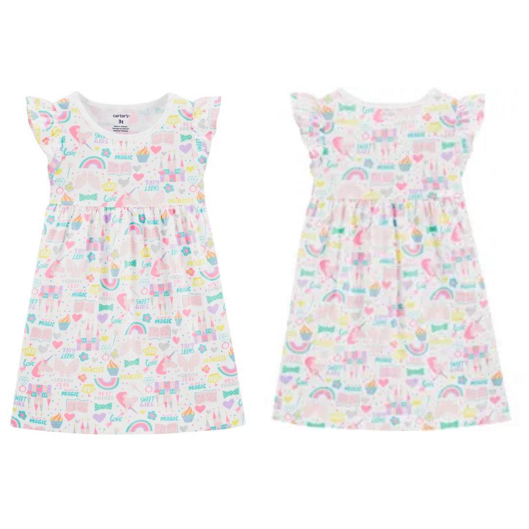 VESTIDO BLANCO CARTERS NIÑA - Mibebu -  Ropa Infantil