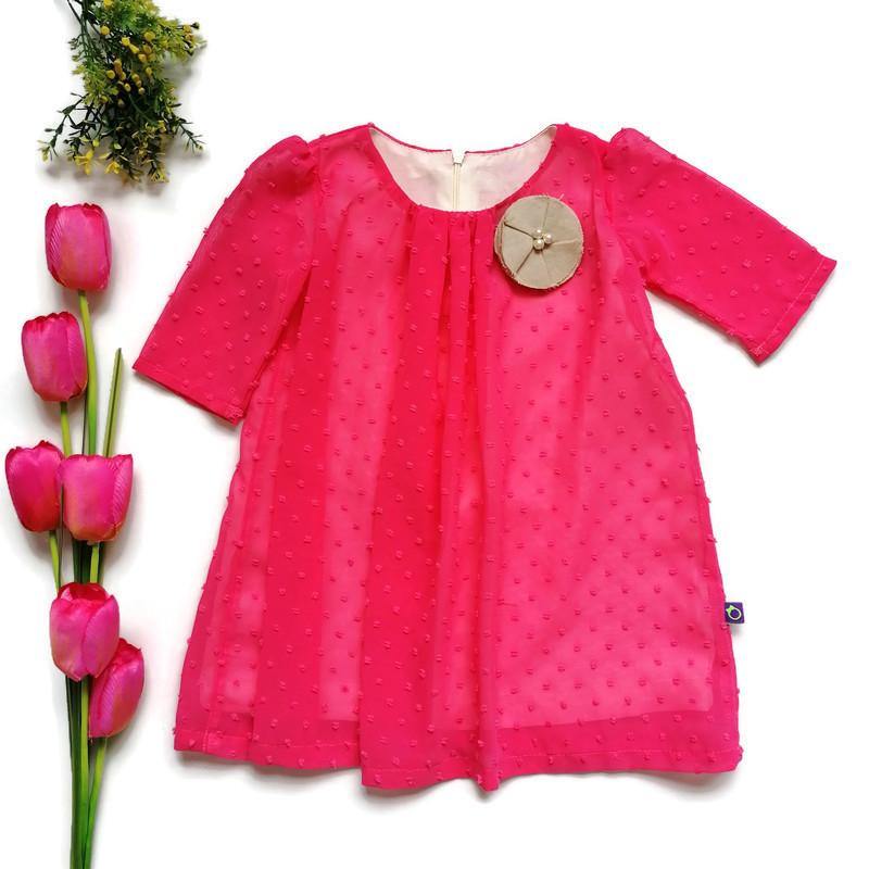 VESTIDO ROSA NIÑA - Mibebu -  Ropa Infantil