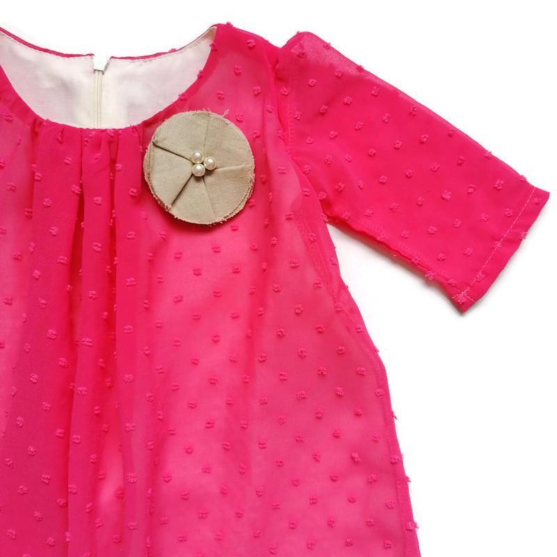 VESTIDO ROSA NIÑA - Mibebu -  Ropa Infantil