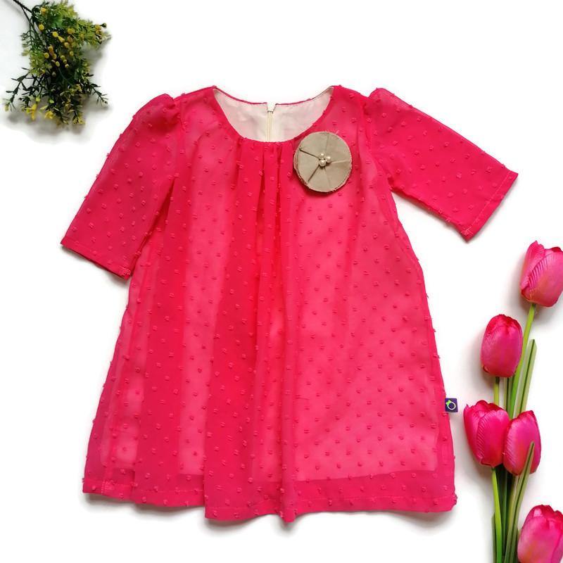 VESTIDO ROSA NIÑA - Mibebu -  Ropa Infantil