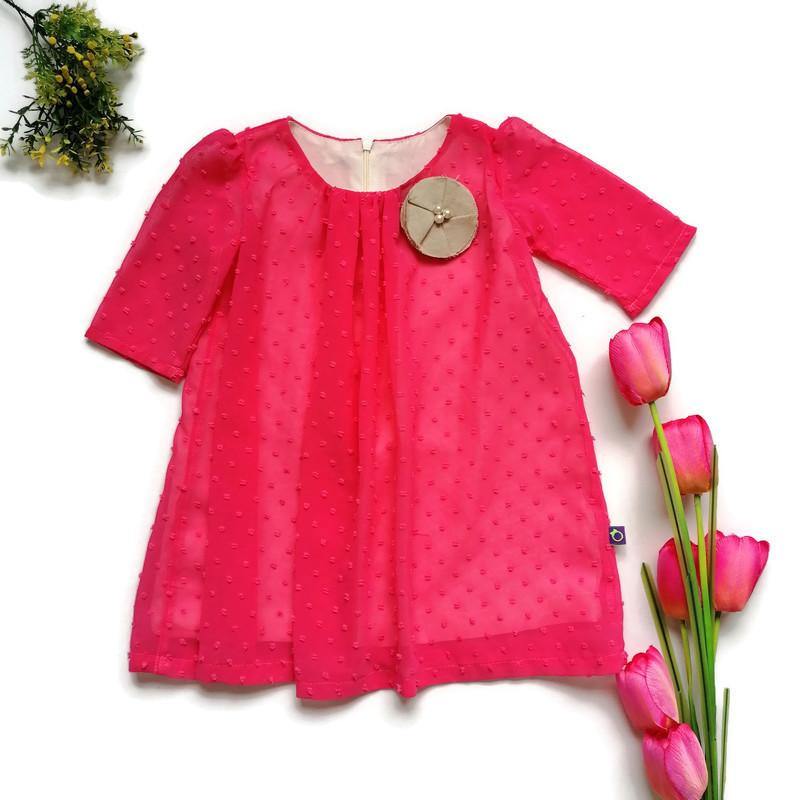 VESTIDO ROSA NIÑA - Mibebu -  Ropa Infantil