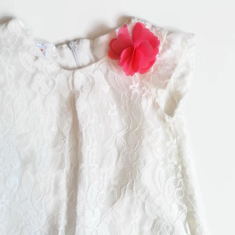 VESTIDO  ENCAJE BLANCO NIÑA - Mibebu -  Ropa Infantil