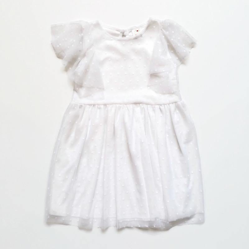 VESTIDO  BLANCO ENCAJE NIÑA - Mibebu -  Ropa Infantil