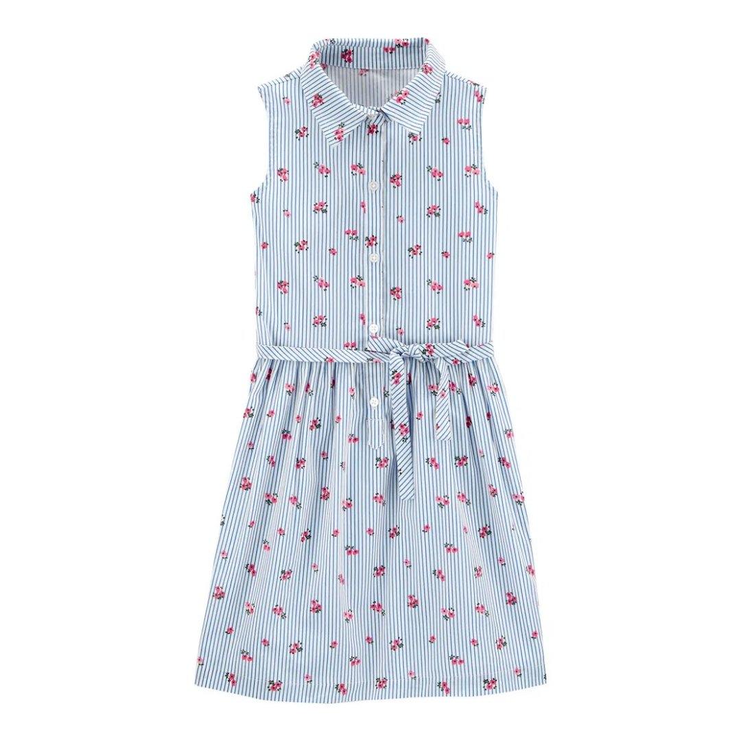 VESTIDO BLANCO FLORAL RAYAS CARTERS NIÑA - Mibebu -  Ropa Infantil